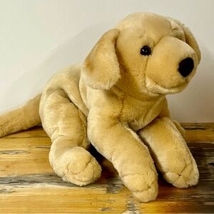 Vintage Animal Alley Toys R Us Yellow Labrador Lab Dog Plush Stuffed Animal 1999